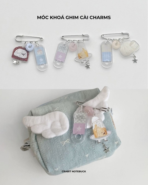 Móc khoá ghim cài charm Miếng