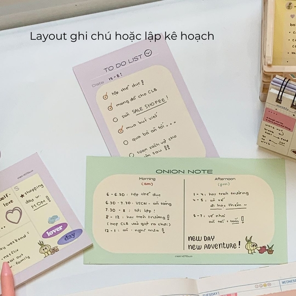 Giấy note to ghi chú - Onion