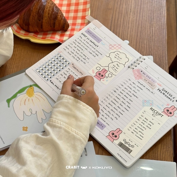 Sổ lò xo A5 kẻ ngang 160 trang Netizen - Crabit x Kokuyo - Land of Too-Shy