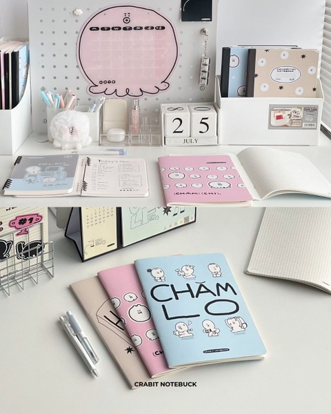 Combo 3 Vở grid caro 100 trang 80gsm Chăm chỉ