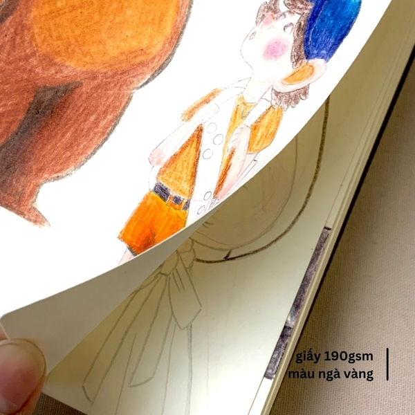 Sổ Sketchbook lò xo A5 ngang - Xanh