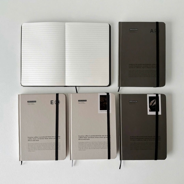 Sổ tay A5 kẻ ngang 130gsm Crabit Coffee Beans - Arabica