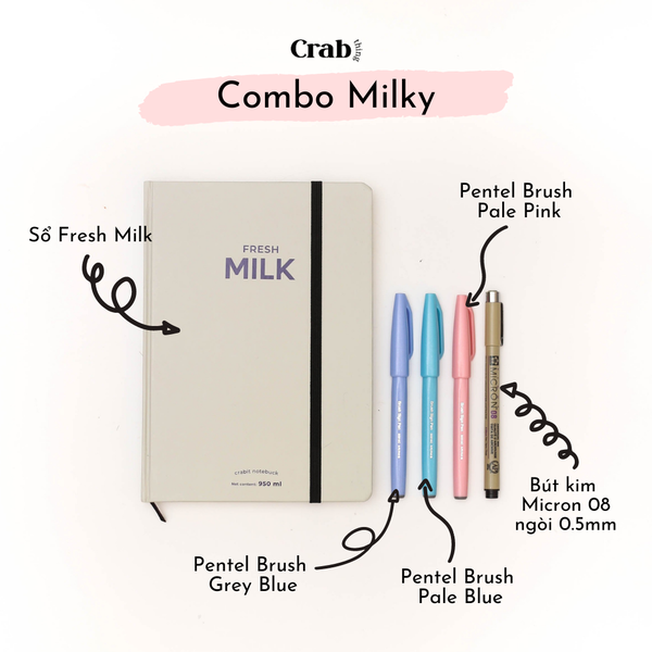 Combo Milky - chuyên dụng Bullet Journal