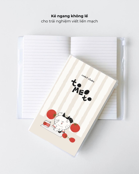 Sổ tay handy kẻ ngang bìa mềm 130gsm Tomeoto Gym Sọc