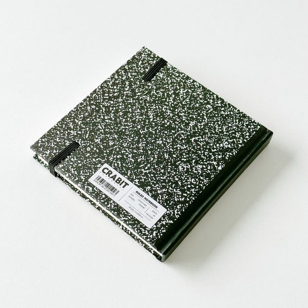 Sổ kẻ ngang khổ vuông 140 trang 130gsm tặng kèm sticker Composition Collection - Đen Pepper