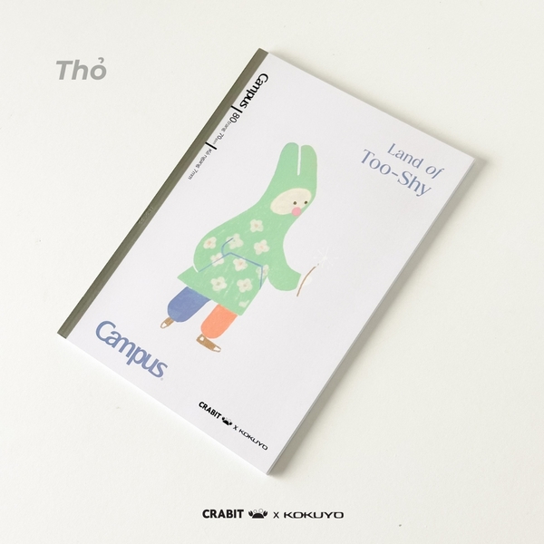 Vở B5 kẻ ngang 80 trang Thỏ - Crabit x Kokuyo - Land of Too-Shy