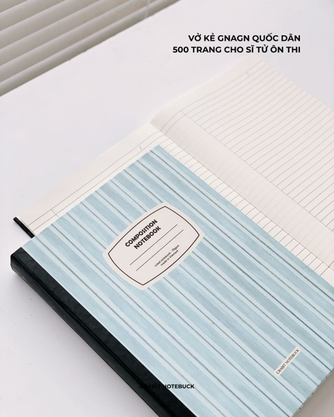 Vở bìa cứng 500 trang kẻ ngang 70gsm Trộm Vía