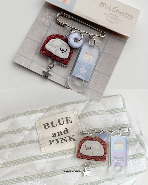 Móc khoá ghim cài charm Miếng