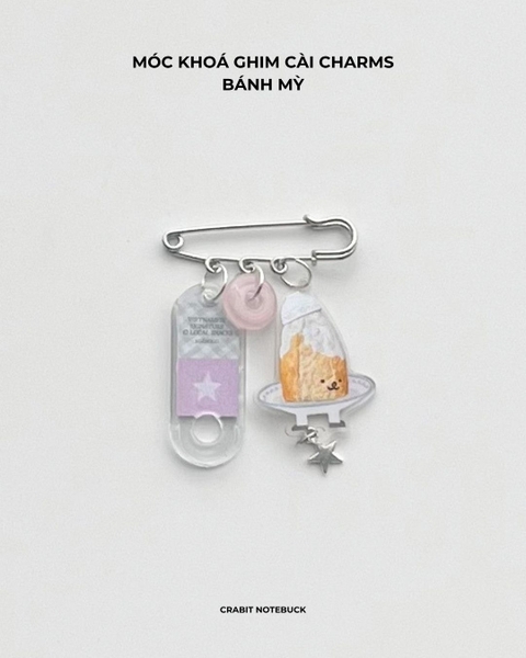 Móc khoá ghim cài charm Miếng