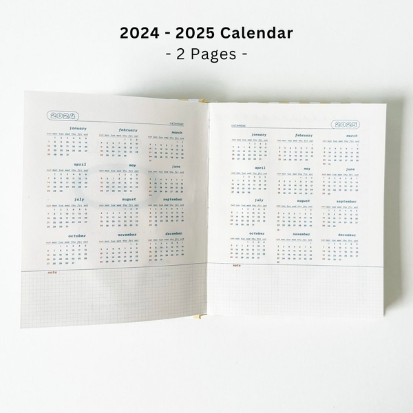 Sổ lịch Planner 2024 12 tháng - Onion Hành sọc