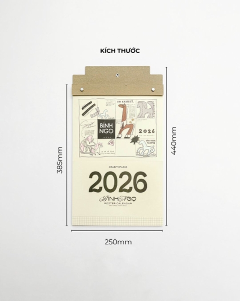 Lịch treo tường 2026 Lịch poster Crabit - Mã Đáo Thành công