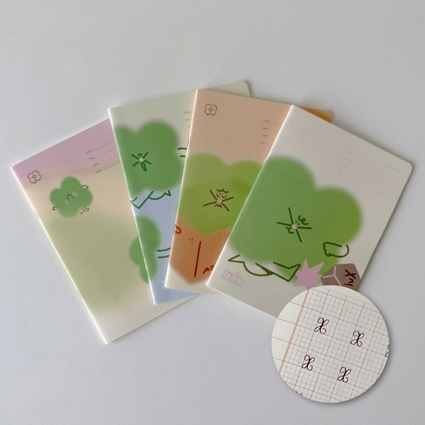 Combo 4 Vở 4 ô ly 52 trang 100gsm Hên