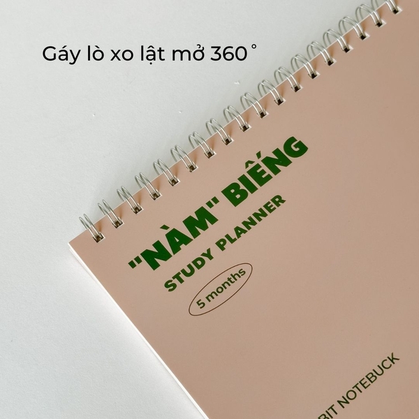 Sổ kế hoạch hoc tập Study Planner - "Nàm" Biếng Hồng