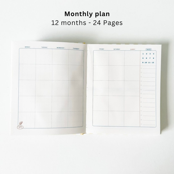 Sổ lịch Planner 2024 12 tháng - Onion Hành sọc