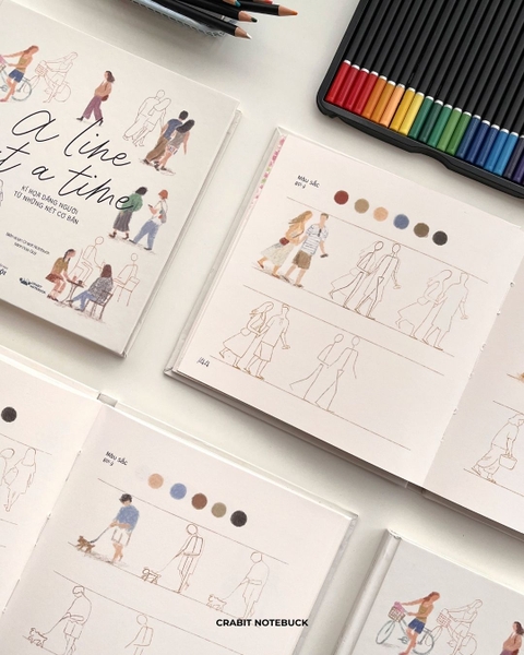 Sổ dạy vẽ A Line At A Time - Little People