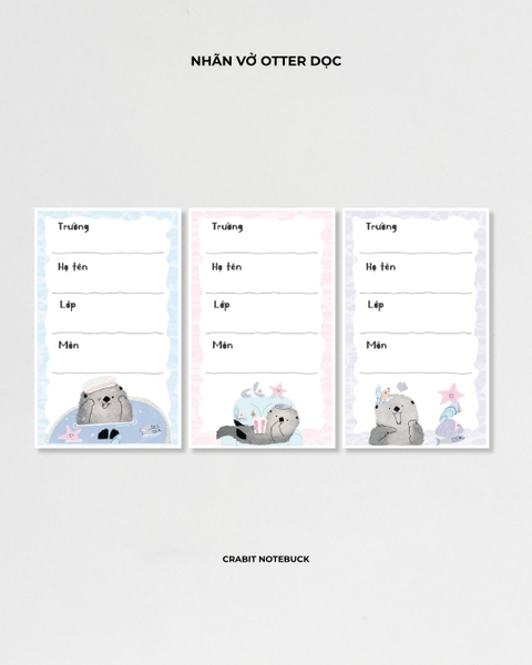 Tập 18 nhãn vở học sinh Otter