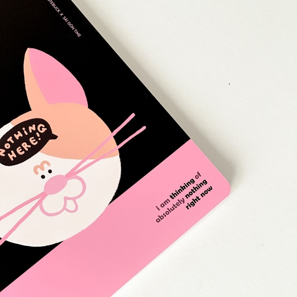 Vở grid caro 120 trang Crabit x SGT - The Furry Friends - Miu - Hồng đen