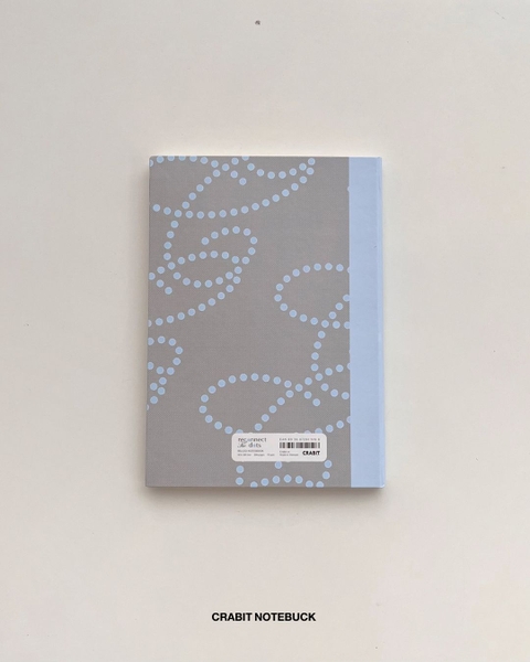 Vở kẻ ngang 200 trang Composition bìa cứng tặng kèm sticker Chấm bi Xanh Xám