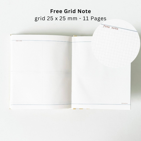 Sổ lịch Planner 2024 12 tháng - Onion Hành sọc