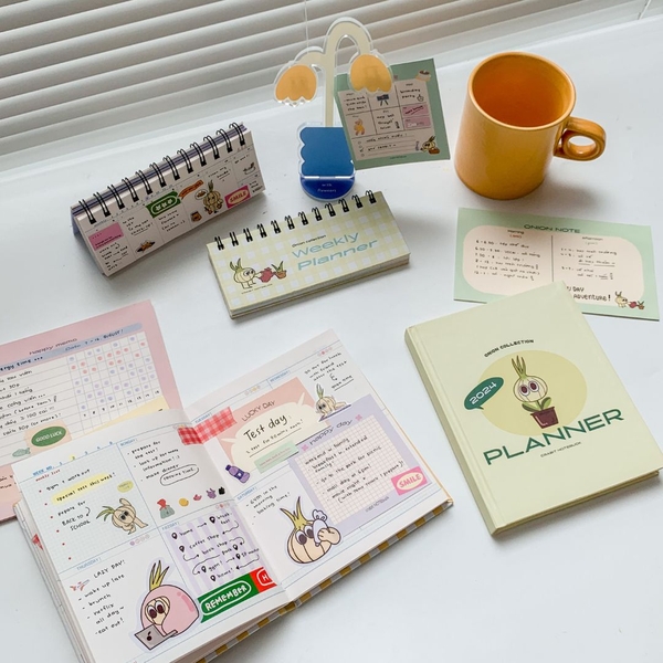 Sổ lịch Planner 2024 12 tháng - Onion Hành sọc