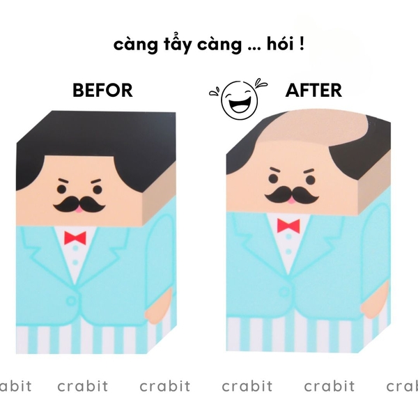 Tẩy bút chì hình người dễ thương cho học sinh