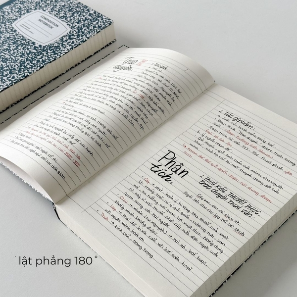 Vở kẻ ngang 500 trang tặng kèm sticker Composition Collection - Xanh Teal