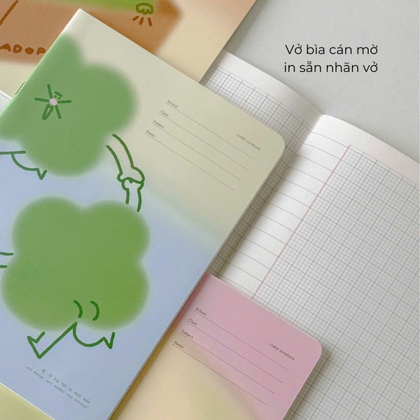 Combo 4 Vở 4 ô ly 52 trang 100gsm Hên