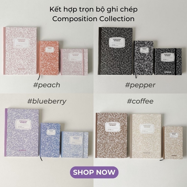 Sổ dot handy 140 trang 130gsm Crabit Composition Collection