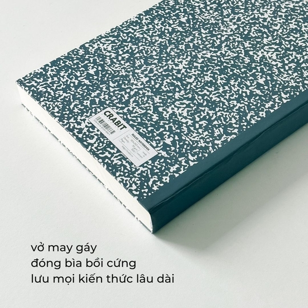 Vở kẻ ngang 500 trang tặng kèm sticker Composition Collection - Xanh Teal