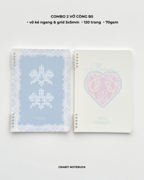 Vở còng 2 đầu B5 120 trang 70gsm Ren Framework