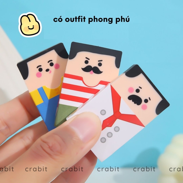 Tẩy bút chì hình người dễ thương cho học sinh