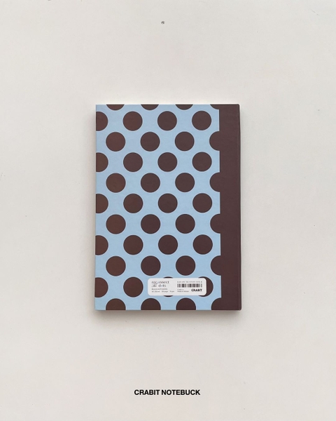 Vở kẻ ngang 200 trang Composition bìa cứng tặng kèm sticker Chấm bi Xanh Nâu