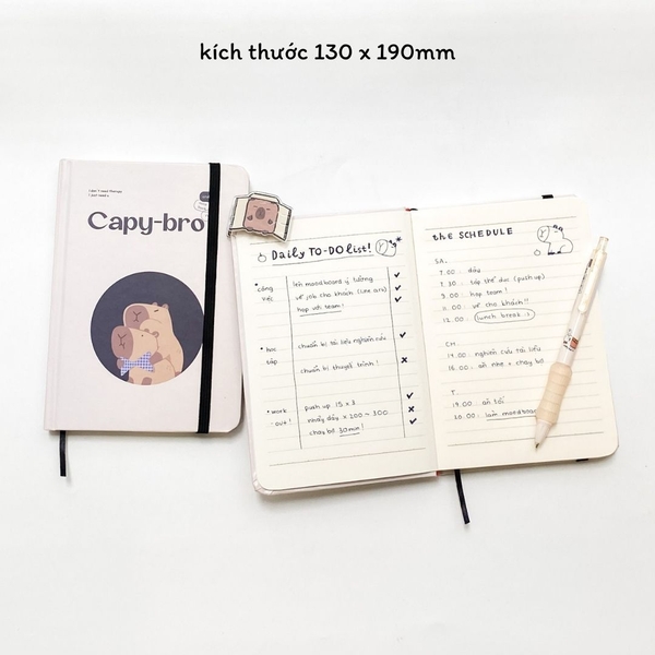 Sổ kẻ ngang bỏ túi Crabit Capybara Life Collection - Capy-bro