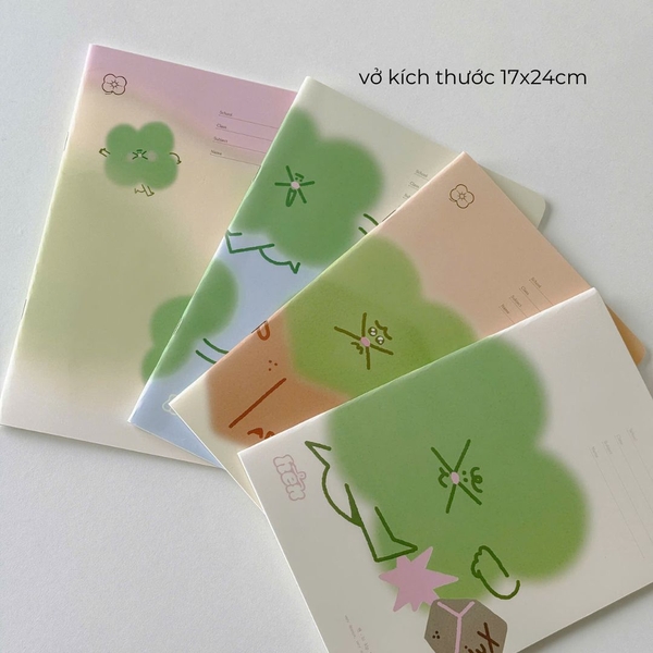 Vở 4 ô ly 52 trang 100gsm Hên - Hên xui