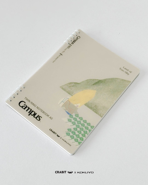 Sổ lò xo A5 kẻ ngang 160 trang Crabit x Kokuyo - Land of Too-Shy - Bananeet Picnic
