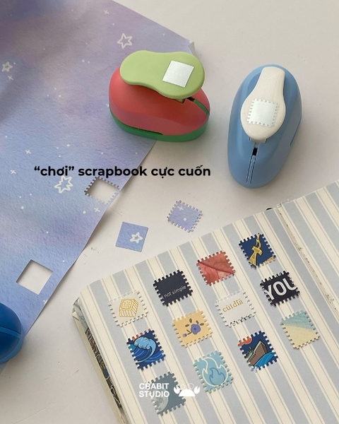 Dụng cụ bấm giấy tạo hình hoạ tiết tem