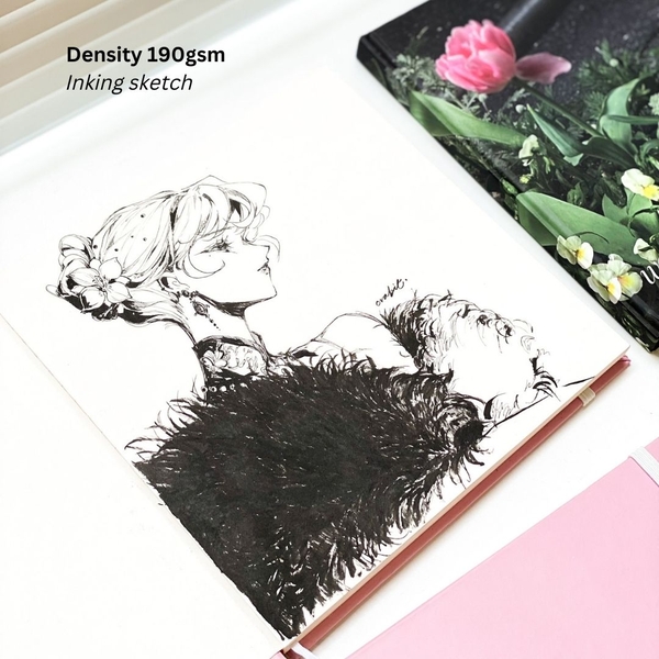 Sketchbook Vuông 190gsm - Wandering Mind Hồng