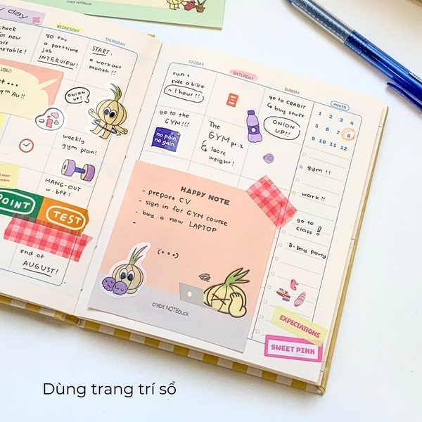 Giấy note dọc ghi chú - Onion