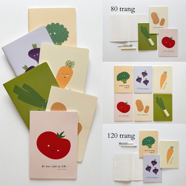 Combo 6 vở kẻ ngang Vitamin 80 120 trang