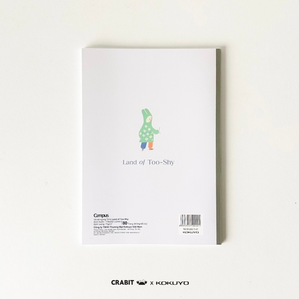 Vở B5 kẻ ngang 80 trang Thỏ - Crabit x Kokuyo - Land of Too-Shy