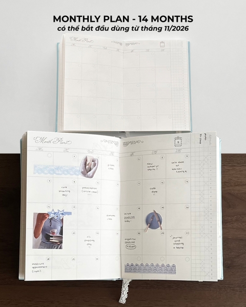Sổ Planner 2027 14 tháng Framework Lacy Planner Xanh | Nhập MGG FREESHIP15-Giảm 15k cho đơn 150k | FREESHIP30-Giảm 30k cho đơn 200k