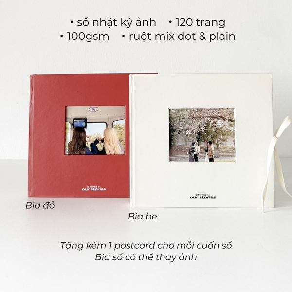 Sổ nhật ký ảnh memories journal Crabit x SGT - Đỏ