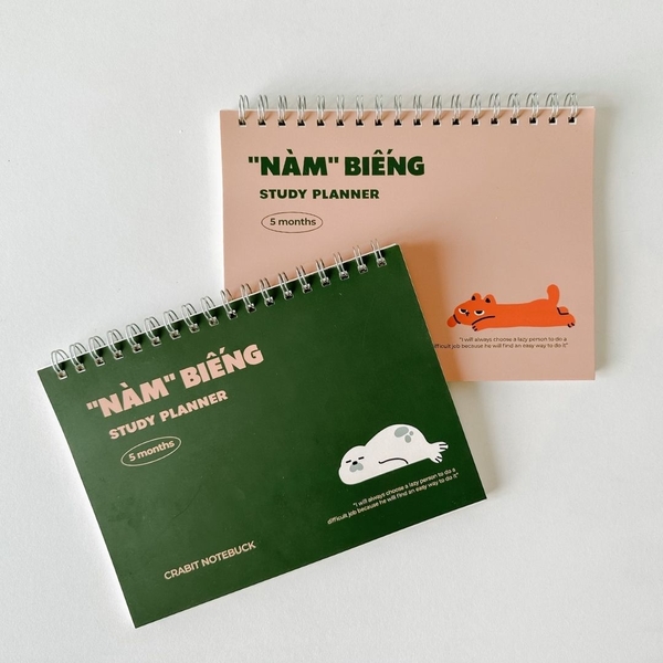 Sổ kế hoạch hoc tập Study Planner - "Nàm" Biếng Hồng