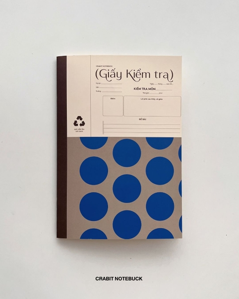 Giấy kiểm tra 15 tờ đôi Chấm bi - Xanh Be