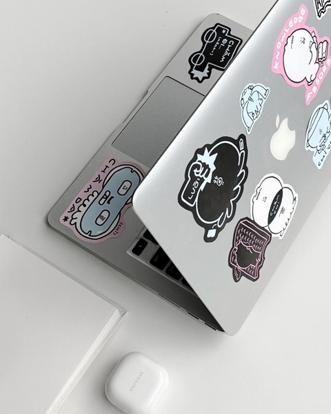 Set 10 miếng Sticker Mini Chăm chỉ - Set Chăm đi
