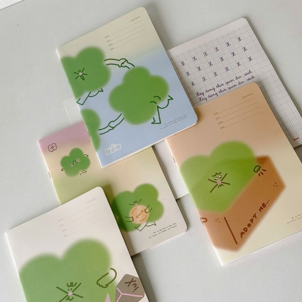 Combo 4 Vở 4 ô ly 52 trang 100gsm Hên