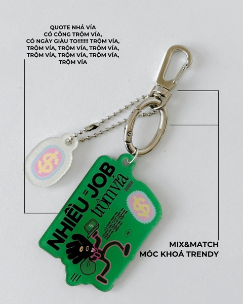 Móc khoá Trộm vía - Trộm Vía Nhiều Job