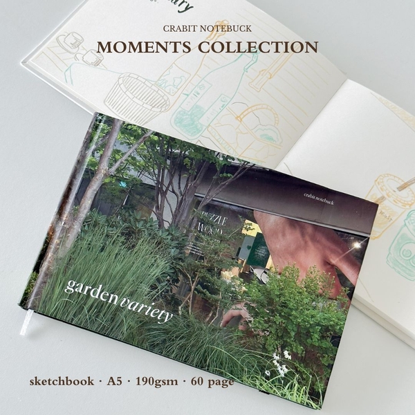 Sổ sketchbook A5 190gsm Moments Collection - Garden Vườn cây