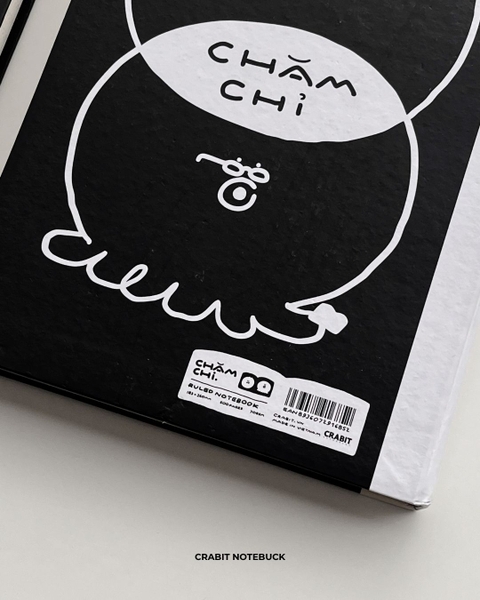 Vở bìa cứng kẻ ngang 500 trang 70gsm Chăm chỉ Đen