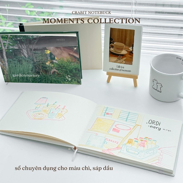 Sổ sketchbook A5 190gsm Moments Collection - Garden Vườn cây